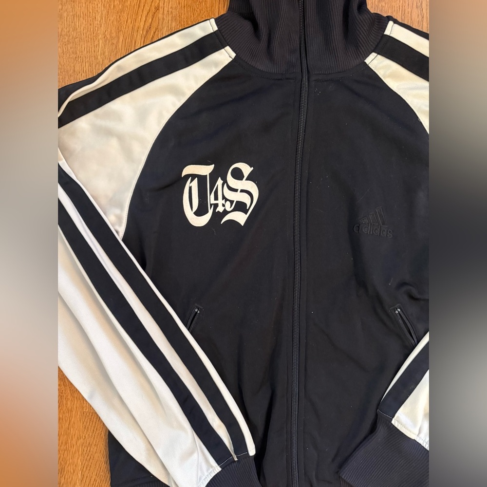 Vintage Adidas Track Jacket Black Zip Up Long Sleeve Women Asian Size Medium - Picture 2 of 9